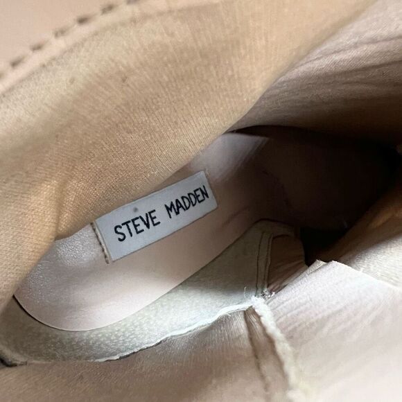 Steve Madden Ashton Boots Womens 8 Leather Pointed Toe Tiger Print Heeled - Picture 9 of 11